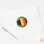 Belgien RundEmblem Runder Aufkleber (Umschlag)