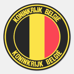 Belgien RundEmblem Runder Aufkleber