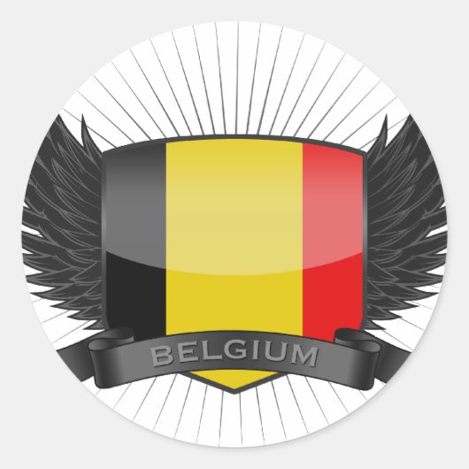 BELGIEN RUNDER AUFKLEBER (Vorderseite)