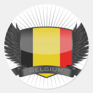 BELGIEN RUNDER AUFKLEBER