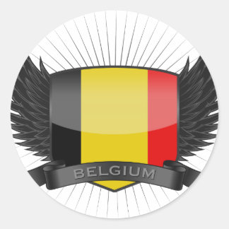 BELGIEN RUNDER AUFKLEBER