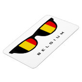 Belgien Shades Custom Text & Color Magnet (Linke Seite)