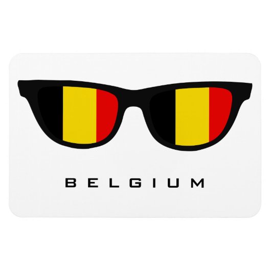Belgien Shades Custom Text & Color Magnet (Horizontal)
