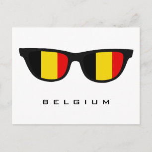 Belgien Shades Custom Text & Color Postcard Postkarte