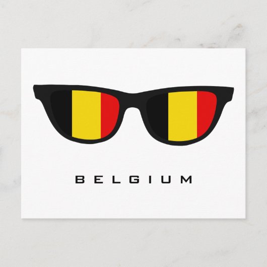 Belgien Shades Custom Text & Color Postcard Postkarte (Vorderseite)