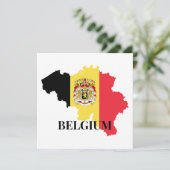 Belgien Silhouette, Flagge, (Stehend Vorderseite)