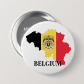 Belgien - Silhouette, Flagge, Button (Vorne & Hinten)