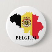 Belgien - Silhouette, Flagge, Button (Vorderseite)