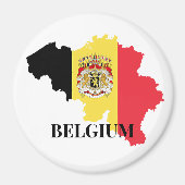 Belgien-Silhouette, Flagge, Magnet (Vorne)