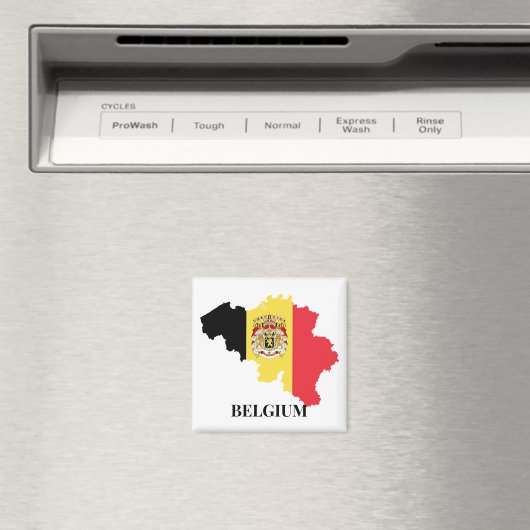 Belgien - Silhouette, Flagge, Magnet (In Situ (Geschirrspüler))