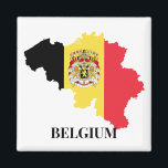 Belgien - Silhouette, Flagge, Magnet<br><div class="desc">Belgien Silhouette,  gekennzeichnet.</div>