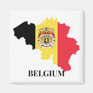 Belgien - Silhouette, Flagge, Magnet