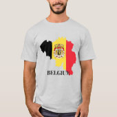 Belgien - Silhouette, Flagge, T-Shirt (Vorderseite)