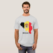 Belgien - Silhouette, Flagge, T-Shirt (Vorne ganz)