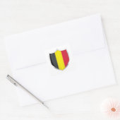 Belgien Silver Shield Flag Quadratischer Aufkleber (Umschlag)