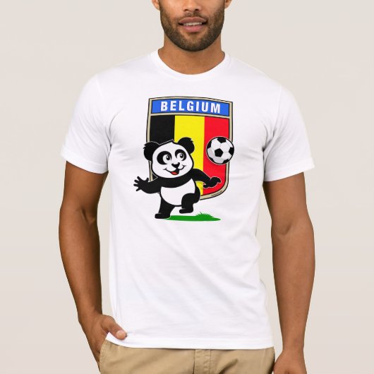 Belgien Soccer Panda (leichte Shirts) T-Shirt (Vorderseite)