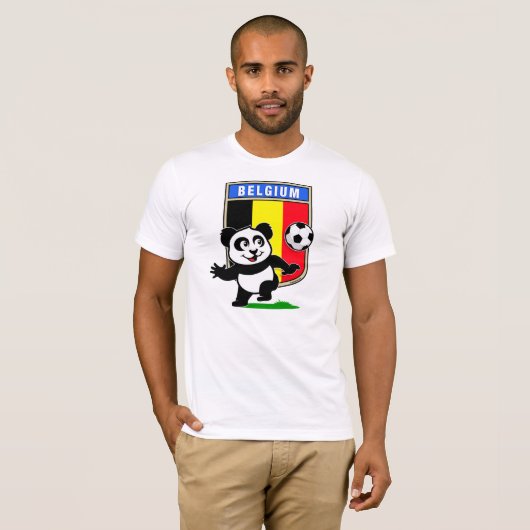 Belgien Soccer Panda (leichte Shirts) T-Shirt (Vorne ganz)