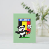 Belgien Soccer Panda Postkarte (Stehend Vorderseite)