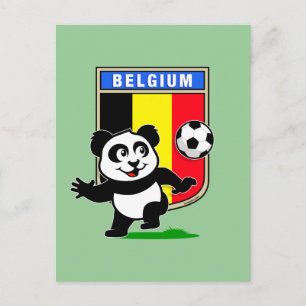 Belgien Soccer Panda Postkarte