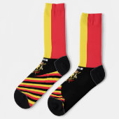 Belgien Socken, belgische Flaggenfarben / Sport Socken (Linkes Detail)