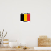 Belgien Sprachenflagge Poster (Küche)