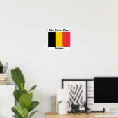 Belgien Sprachenflagge Poster (Heimbüro)