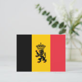 Belgien Staatsflagge Postkarte (Stehend Vorderseite)