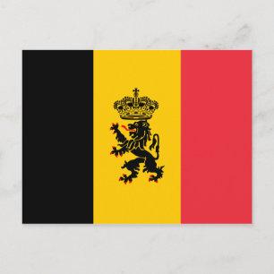 Belgien Staatsflagge Postkarte