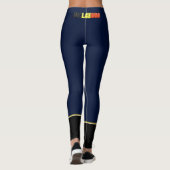 Belgien stripes Flagge Leggings (Rückseite)