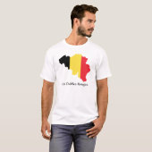 Belgien T - Shirt "Flag Map Les Diables Routers" (Vorne ganz)