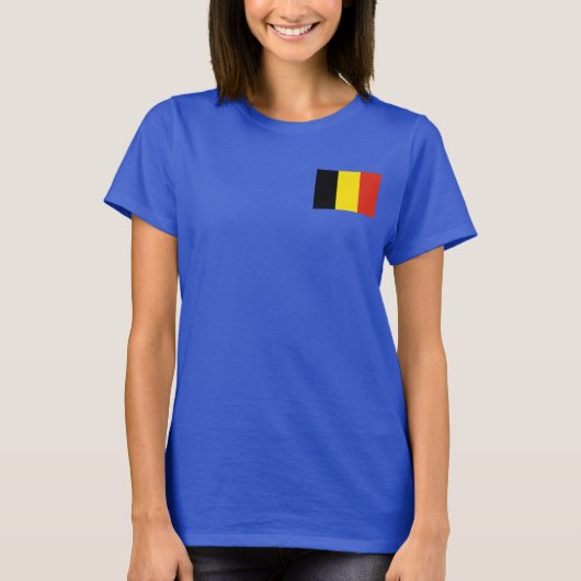 Belgien T - Shirt "Flag" und "Karte" (Vorderseite)