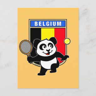 Belgien Tennis Panda Postkarte