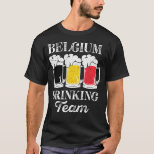 Belgien Trinkteam Lustiges Party Belgisches Bier T-Shirt