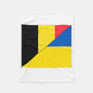 Belgien Ukraine Flagge Belgische Ukrainische Natio Fleecedecke