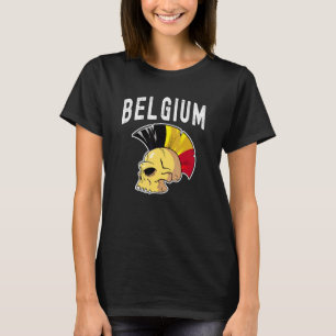 Belgien Ultras Mohawk Schädel Nationalmannschaft U T-Shirt