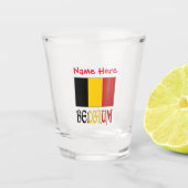 Belgien und Belgien - Rote Personalisierung der Fl Schnapsglas (Vorderseite)