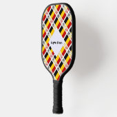 Belgien und belgische Flagge mit Ihrem Namen Pickleball Schläger (Links)