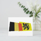 Belgien und Flandern: Flags Postkarte (Stehend Vorderseite)