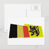 Belgien und Flandern: Flags Postkarte (Vorne/Hinten)