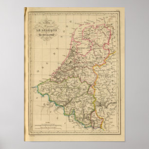 Belgien und Holland, 1812 Poster