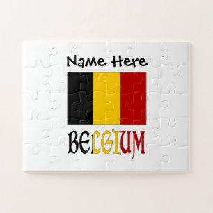 Belgien und personalisierte belgische Flagge  Puzzle