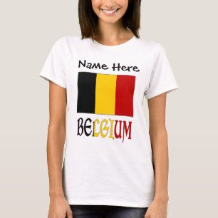 Belgien und personalisierte belgische Flagge  T-Shirt