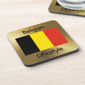 Belgien Untersetzer Flag+Text (Linke Seite)