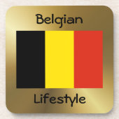 Belgien Untersetzer Flag+Text (Vorderseite)
