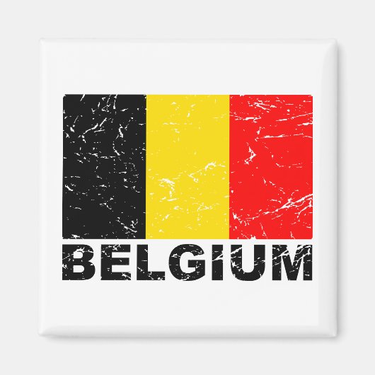 Belgien Vintage Flagge Magnet (Vorne)