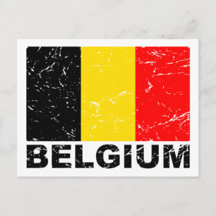 Belgien Vintage Flagge Postkarte
