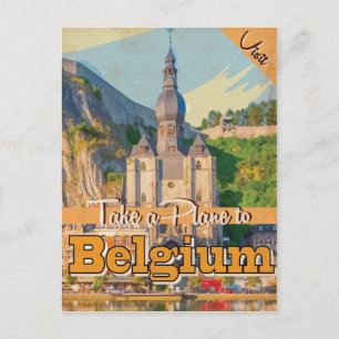 Belgien Vintage Travel Poster. Postkarte