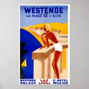 Belgien Vintage Travel Poster wiederhergestellt