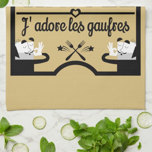 Belgien Waffeln Geschirrtuch (Gefaltet)