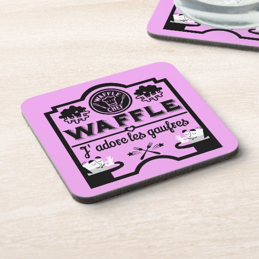 Belgien Waffeln Getränkeuntersetzer (Linke Seite)